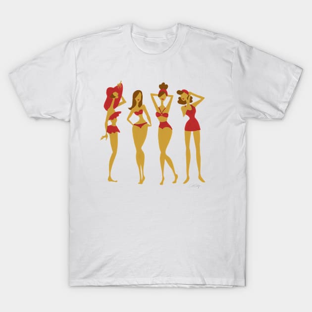 Bombshells - Red T-Shirt by CatCoq